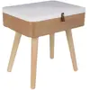 Image de Table de chevet vintage Elin - L. 40 x H. 54 cm - Blanc