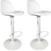 Image de Lot de 2 Tabourets de Bar Isak 104cm Blanc