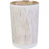 Image de Vase Art Décoration en verre Tauri - H. 20 cm - Blanc et or