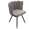 Image de Chaise design effet velours Ariel - Gris