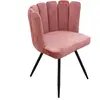 Image de Chaise design effet velours Ariel - Rose