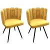 Image de Lot de 2 Chaises Velours Ariel 79cm Jaune
