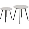 Image de Lot de 2 Tables d'Appoint Design Pluton 48cm Gris