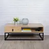 Image de Table basse 1 tiroir 100x50x36 cm en bois et métal - MICKY
