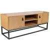 Image de Meuble TV design bois et métal Abbott - L. 117 x H. 48 cm - Noir