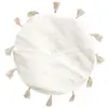 Image de Tapis rond à pompons Happy - Diam. 90 cm - Blanc