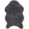 Image de 3S. x Home Tapis Imitation Fourrure Poil Fin Gris 60x90cm