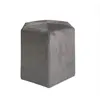 Image de Pouf design velours Giulia - L. 35 x H. 35 cm - Gris souris