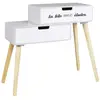 Image de The home deco kids Chevet enfant 2 tiroirs - Gris