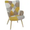 Image de The home deco factory Fauteuil patchwork - Jaune
