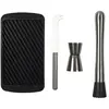 Image de Coffret à Mojito 4 Accessoires 20cm Argent & Noir