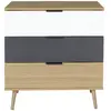 Image de Commode 3 tiroirs modèle Sven - H. 80 cm. - Bois