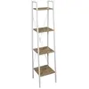 Image de Etagère à 4 planches en bois et métal - L. 34 x H. 148 cm. - Blanc