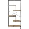 Image de Etagère Edison - H. 180 cm - Noir et Bois