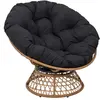 Image de The home deco factory fauteuil pivotant Cancun - noir naturel