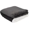 Image de Plaid Flanelle Côtelé Sherpa 180x220cm Gris