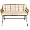 Image de Paris prix Banc de jardin avec coussin - Beige et noir