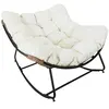 Image de The home deco factory fauteuil rocking chair Tulum - Marron