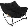 Image de The home deco factory fauteuil de jardin Tulum - Noir
