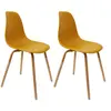 Image de The Home Deco Factory Chaise Scandinave Phenix Jaune Moutarde - Lot de 2
