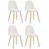 Image de Lot de 4 Chaises Scandinaves Freya 86cm Blanc
