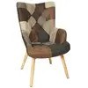 Image de Fauteuil Patchwork Design Helsinki 100cm Marron