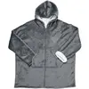 Image de The Home Deco Factory Sweat à capuche intérieur en sherpa - Gris