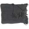 Image de Plaid Chenille Franges 120x150cm Gris