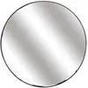 Image de The_home_deco_factory Miroir mural rond avec étagère - Noir