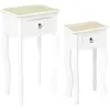 Image de The home deco factory lot de 2 sellettes Victoria - Blanc