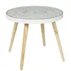 Image de The home deco factory Table basse ronde - Naturel blanc