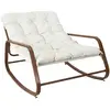 Image de The home deco factory Fauteuil à bascule de jardin - Imitation bois