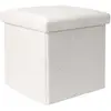 Image de The home deco factory Pouf-coffre carré - Blanc