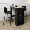 Image de Lot de 2 chaises de bar 46x48,2x400,4 cm en velours côtelé noir