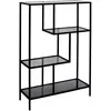 Image de The home deco factory Étagère cube métal et verre fumé - Noir
