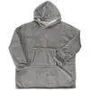 Image de Plaid Sweat à Capuche Nid d'Abeille 85x118cm Gris