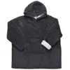 Image de Plaid Sweat à Capuche Chevron 85x115cm Gris Foncé