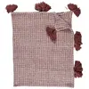 Image de Plaid Nid d'Abeille Gaufré 125x150cm Rouge & Blanc