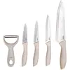Image de Lot de 4 Couteaux & Éplucheur Inox 31cm Beige