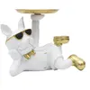 Image de Vide-Poche Statue Bulldog 27cm Blanc
