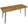 Image de The home deco factory Table à manger extensible - Noir et marron