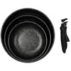 Image de Lot de 3 Poêles Avec Poignée Pierre 29cm Noir