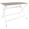 Image de Paris prix Table de jardin pliante ronde - Blanc & naturel