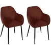 Image de Paris prix Lot de 2 fauteuils tissu côtelé - Terracotta