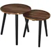 Image de The home deco factory Table gigogne ronde lot de 2 - Noir