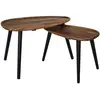 Image de The home deco factory lot de 2 tables gigognes - Noir marron