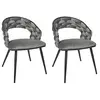 Image de Lot de 2 chaises repas 62x54x83 cm en velours gris - TREZI