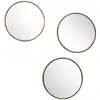 Image de Lot de 3 Miroirs Déco Toronto 26cm Marron