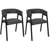 Image de Lot de 2 Chaises Design Atome 74cm Gris
