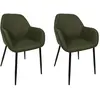 Image de Lot de 2 Chaises Fauteuil Atome 85cm Kaki